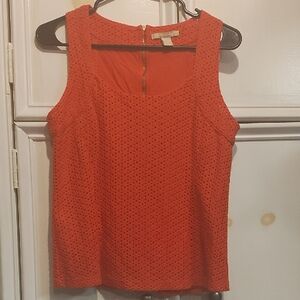 Vibrant Red Tank Top with Textured Design